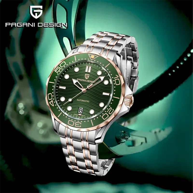 Pagani Design PD-1685 Green Dial Two-tone Men's Watch