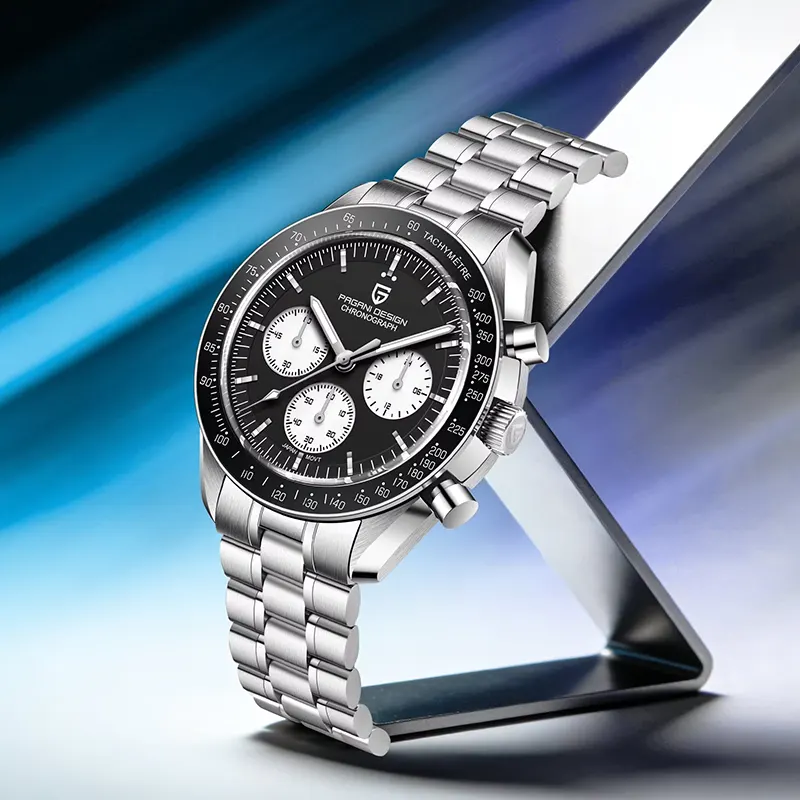Pagani Design Chronograph Reverse Panda Black Dial Men's Watch | PD-1701