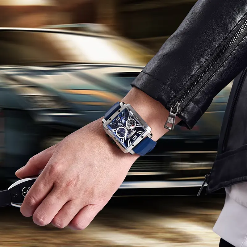 Pagani Design PD-1725 Racing Series Blue Silicone Strap Men's Watch
