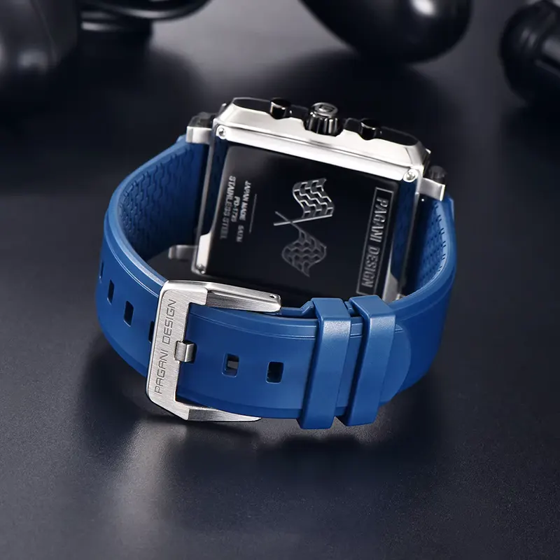 Pagani Design PD-1725 Racing Series Blue Silicone Strap Men's Watch