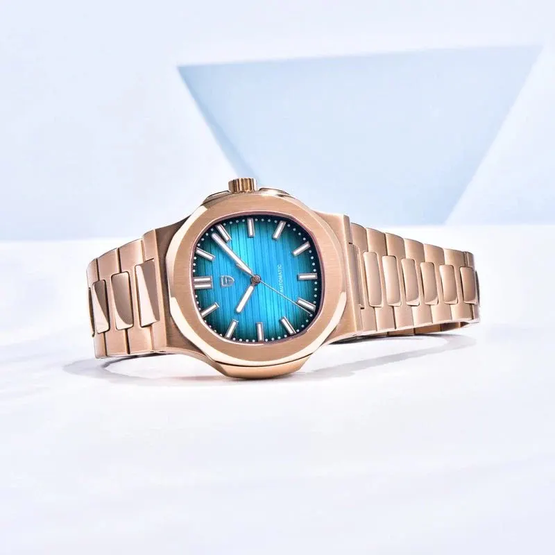 Pagani Design Nautilus Blue Dial Rose Gold-Tone Men's Watch | PD-1728