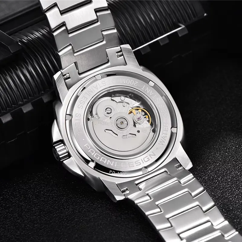 Pagani Design PD-1736 Automatic Open Heart Green Dial Men's Watch