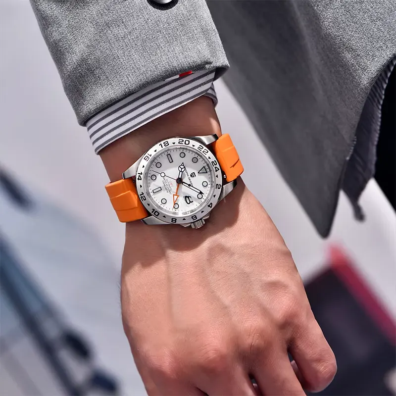 Pagani Design Explorer II GMT White Dial Men's Watch | PD-1762