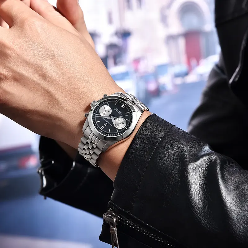 Pagani Design PD-1775 Chronograph Black Panda Dial Men's Watch