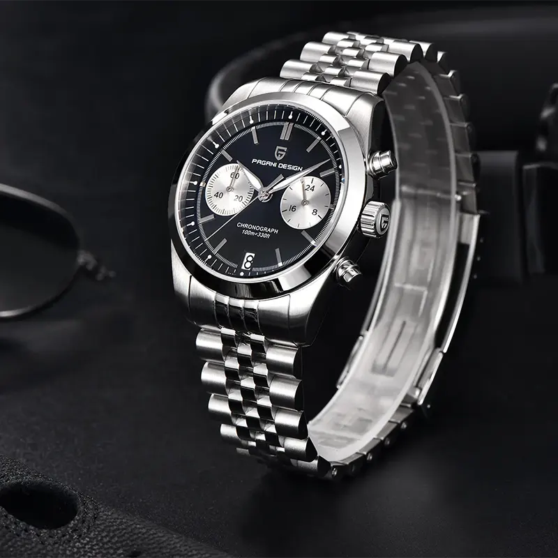 Pagani Design PD-1775 Chronograph Black Panda Dial Men's Watch