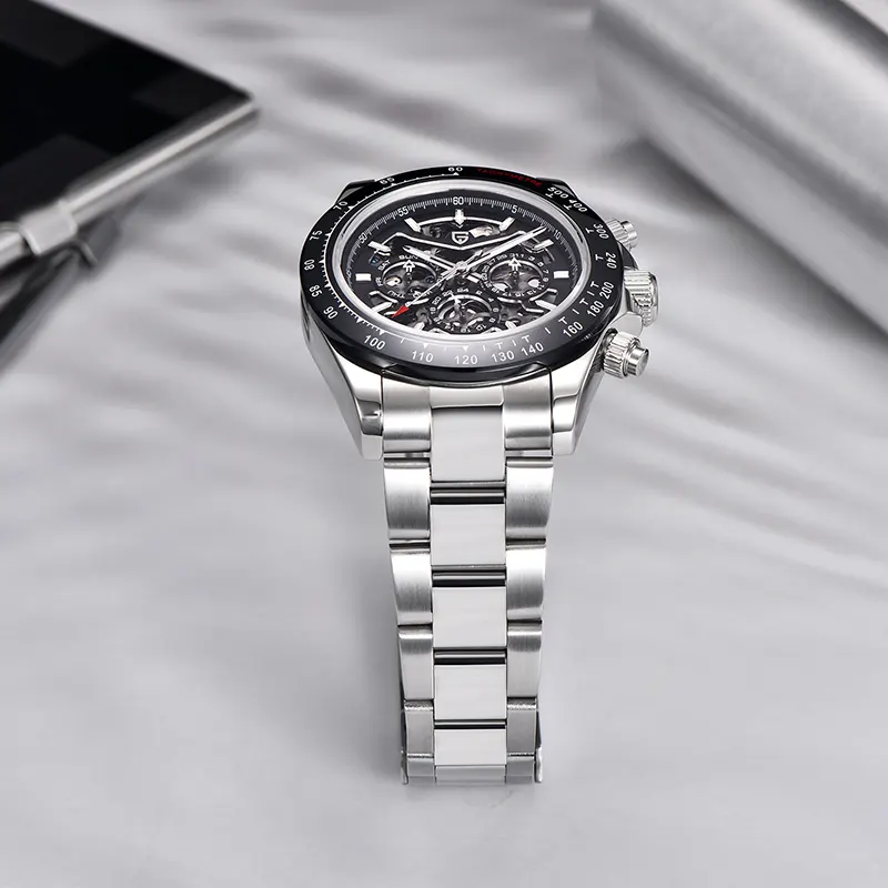 Pagani Design Daytona Skeleton Automatic Black Dial Men's Watch | PD-1777