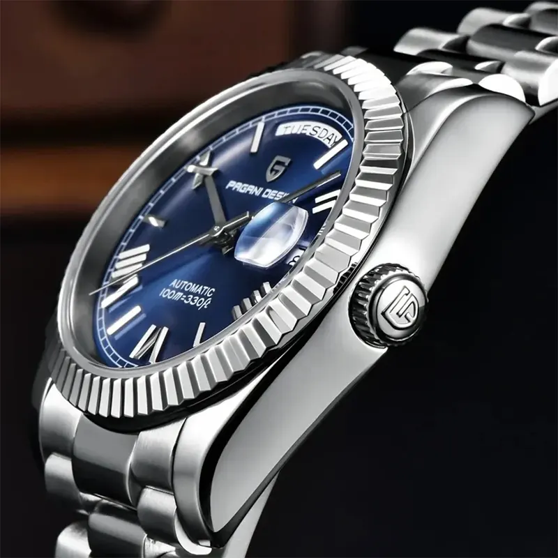 Pagani Design PD-1783 Day-Date 40mm Blue Dial Men's Watch