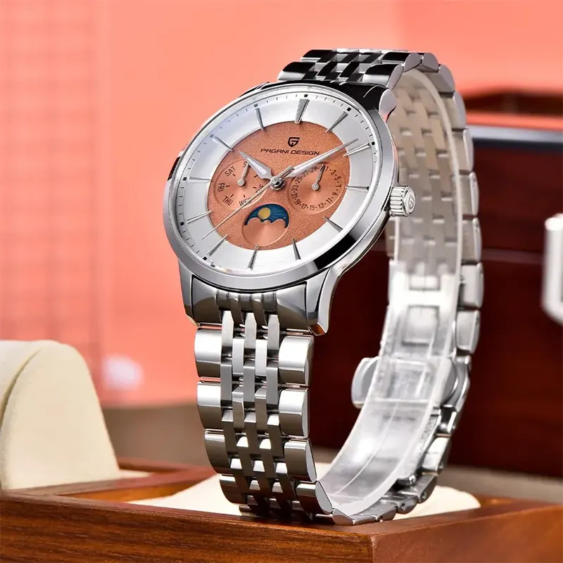 Pagani Design Vintage Inspiration Moonphase Brown Dial Men's Watch | PD-1795