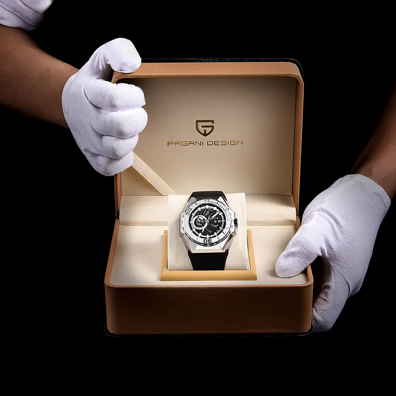 Pagani Design Skeleton Black Dial Automatic Men's Watch | PD-YS007