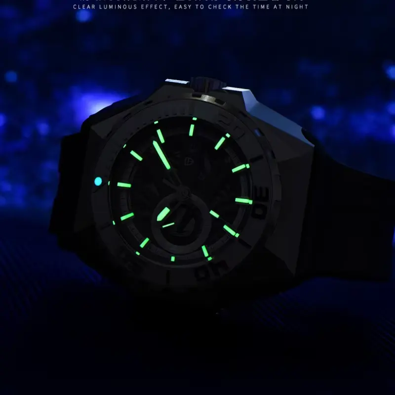 Pagani Design PD-YS007 Black Dial Automatic Silicone Men's Watch