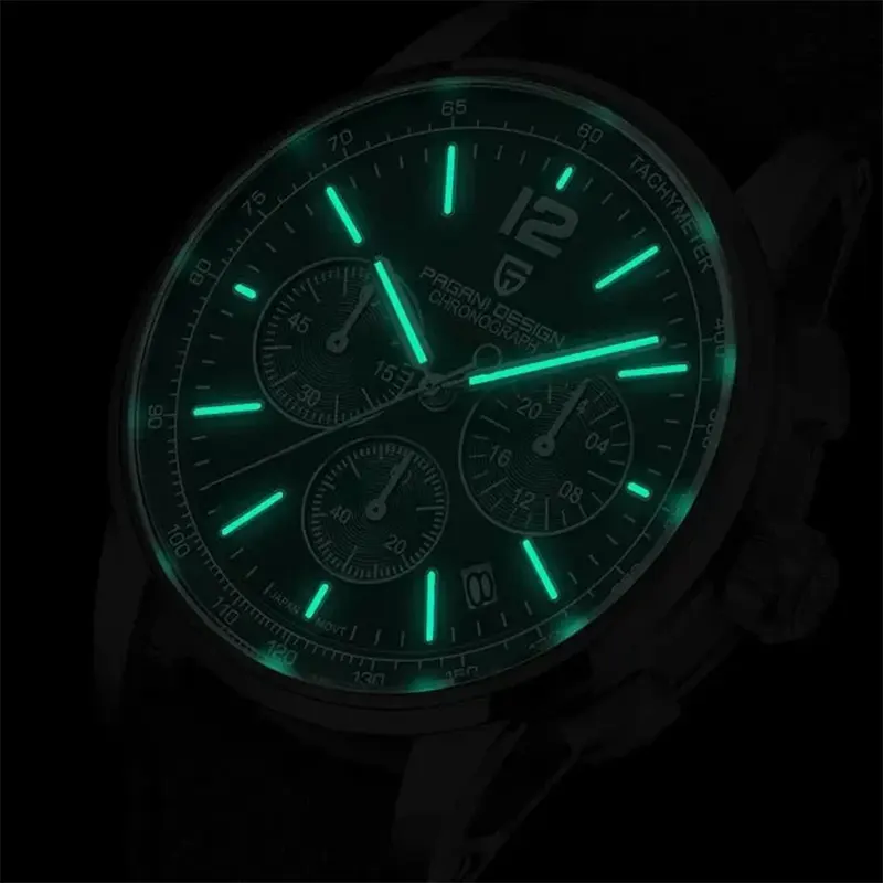 Pagani Design Chronograph Grey Black Dial Men's Watch | PD-YS008