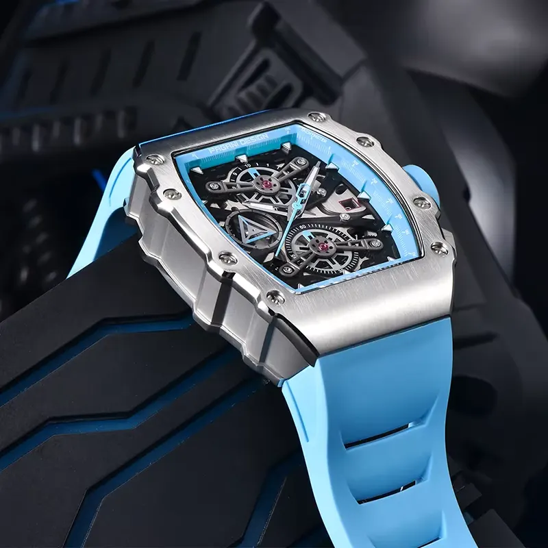 Pagani Design Chronograph Skeleton Black Dial Men's Watch | PD-YS011