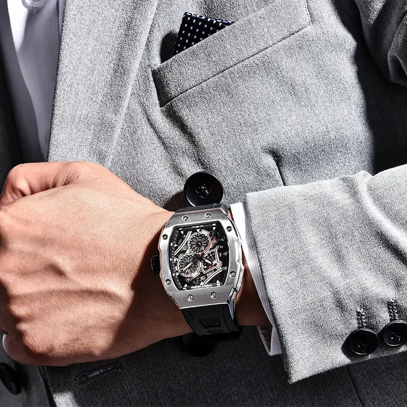 Pagani Design Multifunction Skeleton Dial Men's Watch | PD-YS012