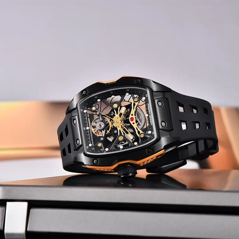 Pagani Design Skeleton Automatic Rubber Strap Men's Watch | PD-YS018