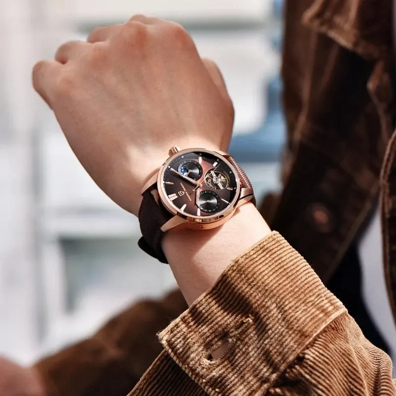 Pagani Design Tourbillon Moonphase Brown Dial Automatic Men's Watch | PD-YS021