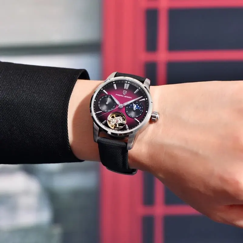 Pagani Design Tourbillon Moonphase Purple Dial Automatic Men's Watch | PD-YS021