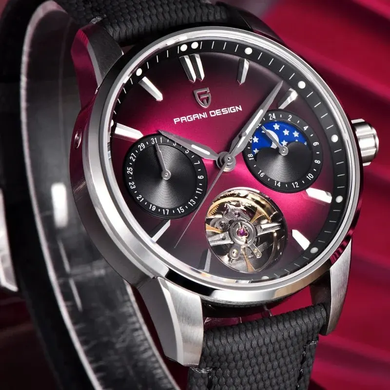 Pagani Design Tourbillon Moonphase Purple Dial Automatic Men's Watch | PD-YS021