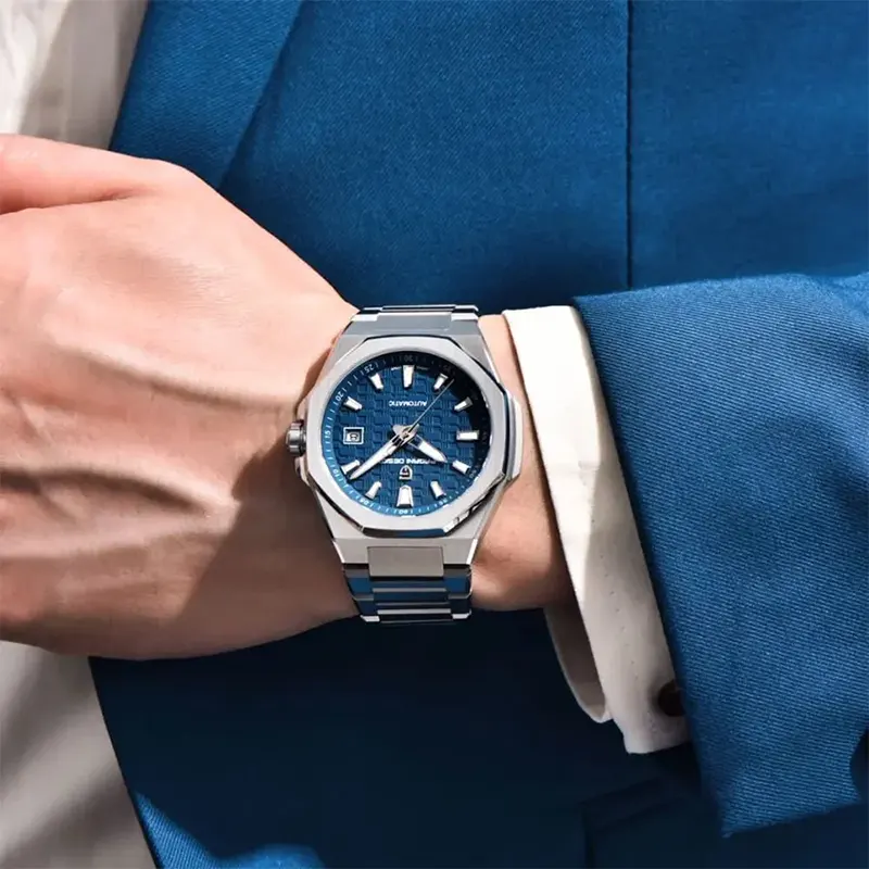 Pagani Design Texture Blue Dial Automatic Men's Watch | PD-YS023