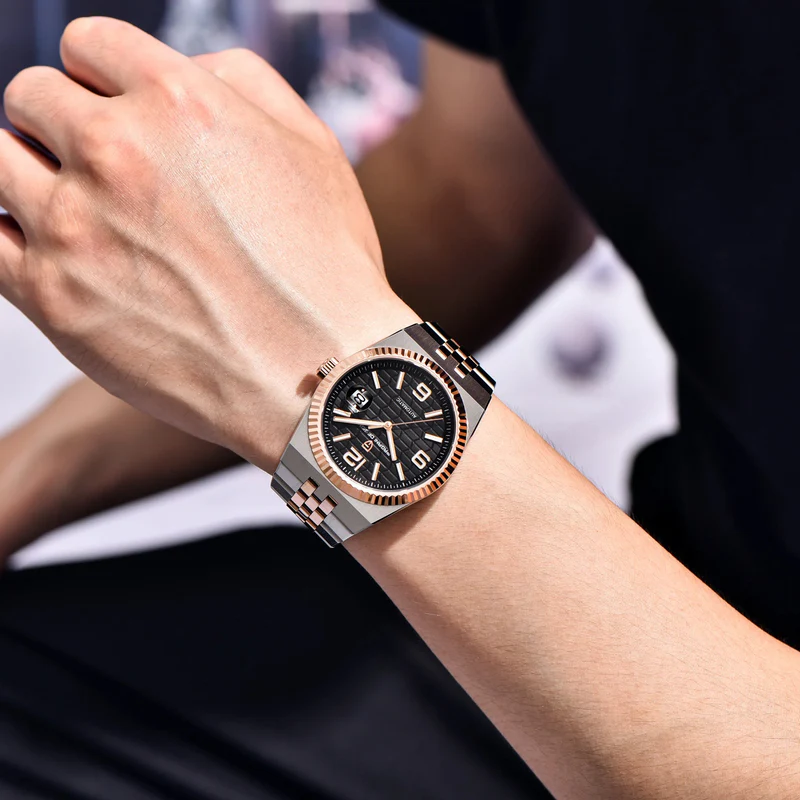 Pagani Design Land Dweller Two-Tone Black Dial Men's Watch | PD-YS027