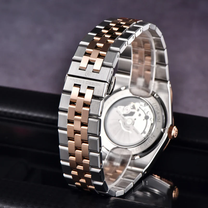 Pagani Design Land Dweller Two-Tone Black Dial Men's Watch | PD-YS027
