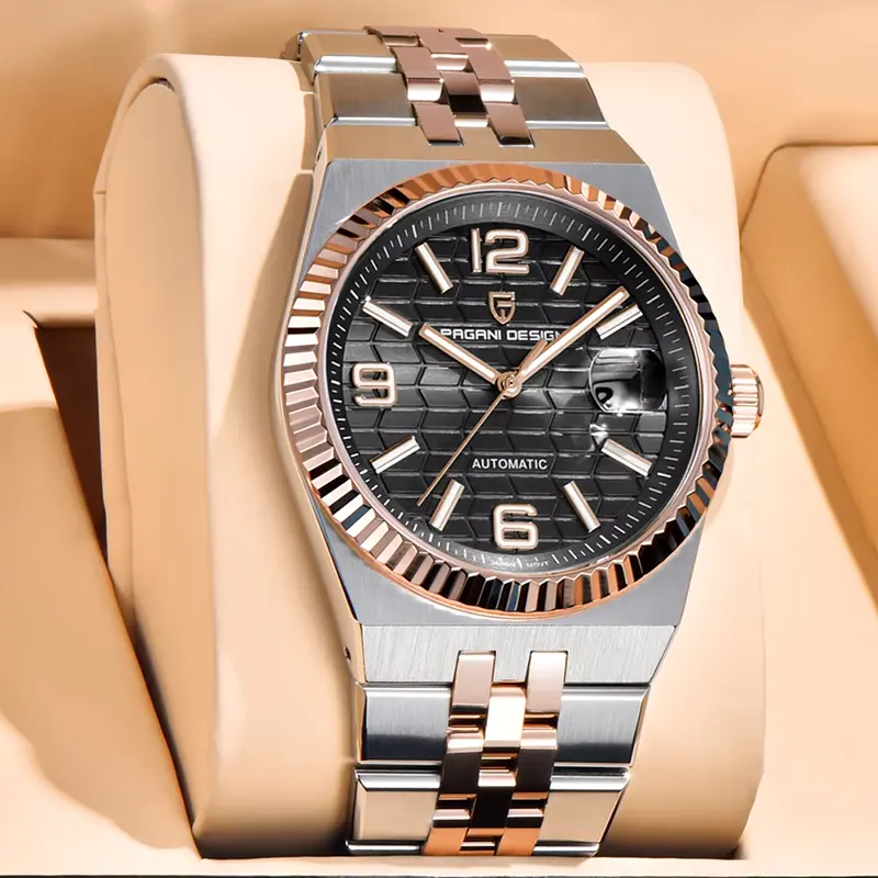 Pagani Design Land Dweller Two-Tone Black Dial Men's Watch | PD-YS027