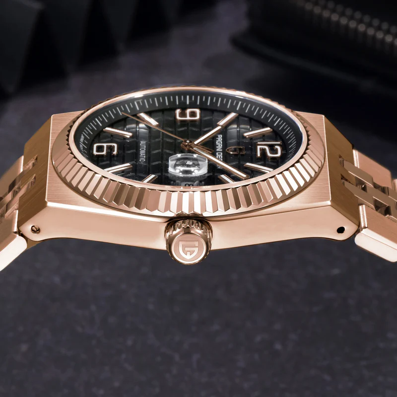 Pagani Design Land Dweller Rose-Tone Black Dial Men's Watch | PD-YS027