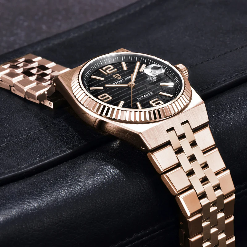 Pagani Design Land Dweller Rose-Tone Black Dial Men's Watch | PD-YS027