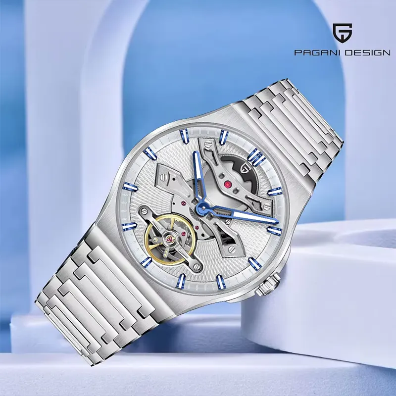 Pagani Design Tourbillon Silver Dial Automatic Men's Watch | PD-YS028