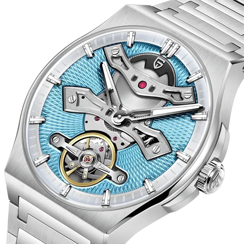 Pagani Design Tourbillon Turquoise Blue Dial Automatic Men's Watch | PD-YS028