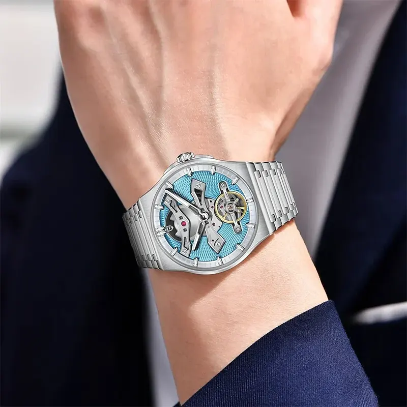 Pagani Design Tourbillon Turquoise Blue Dial Automatic Men's Watch | PD-YS028