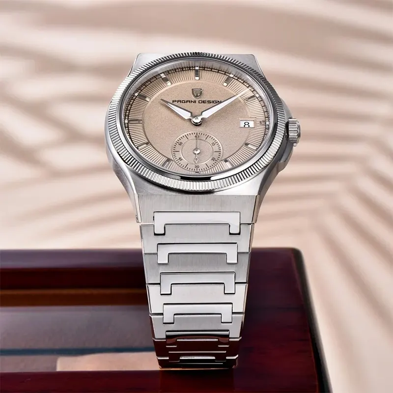 Pagani Design Octagonal Champagne Textured Dial Automatic Men's Watch | PD-YS029