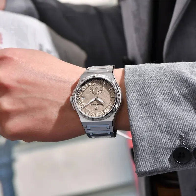 Pagani Design Octagonal Champagne Textured Dial Automatic Men's Watch | PD-YS029