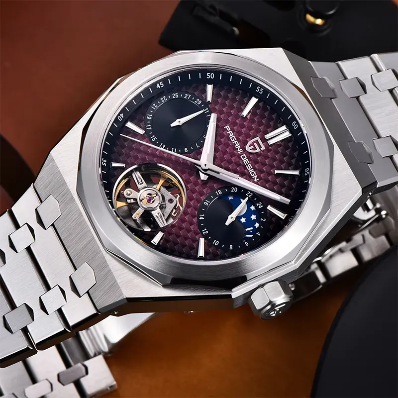 Pagani Design Royal Oak Open Heart Purple Dial Automatic Men's Watch | PD-YS036