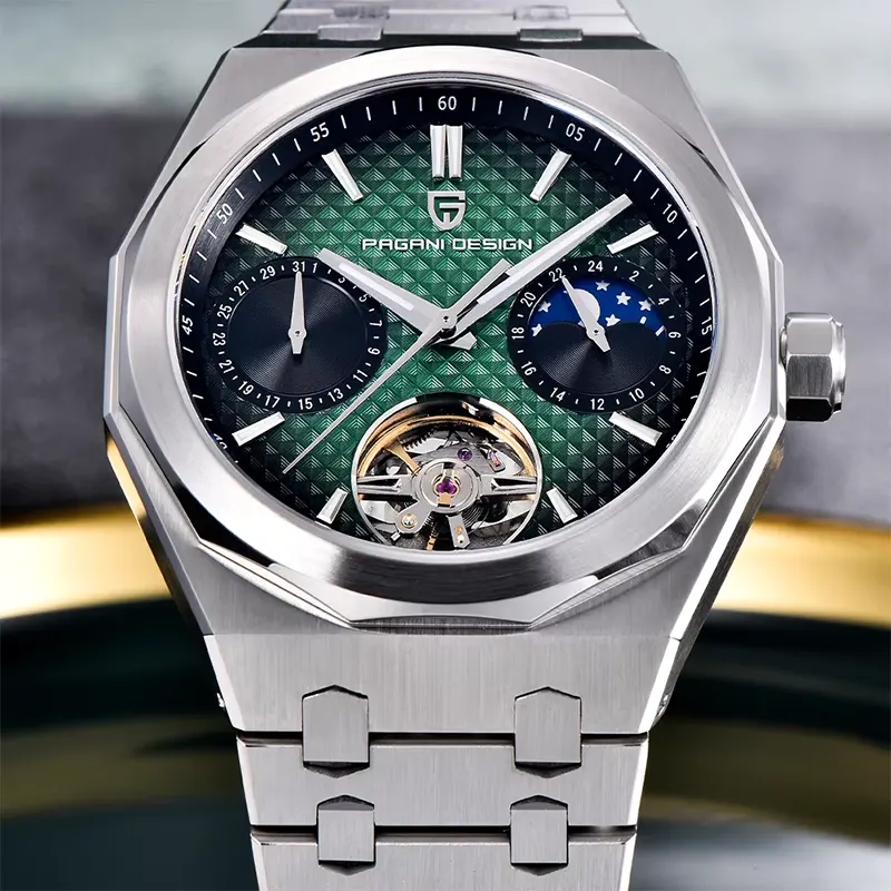 Pagani Design Royal Oak Open Heart Green Dial Automatic Men's Watch | PD-YS036