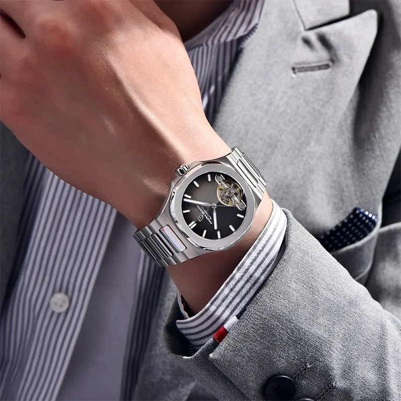 Pagani Design Open Heart Black Dial Automatic Men's Watch | PD-YS025