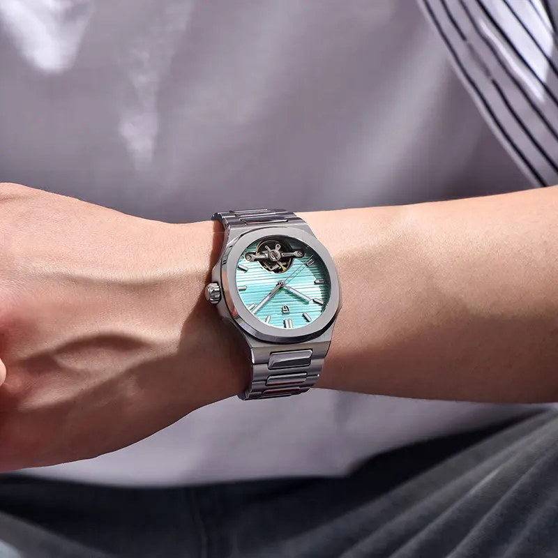 Pagani Design Open Heart Tiffany Dial Automatic Men's Watch | PD-YS025