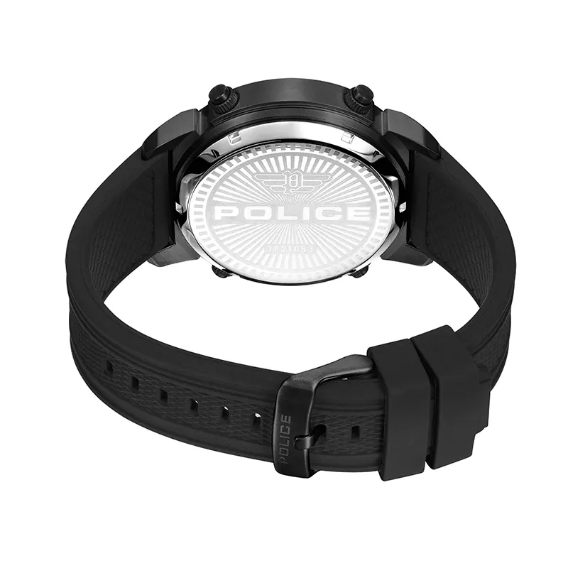 Police Rotor Black Dial Black Strap Men's Watch | PEWJP2228502