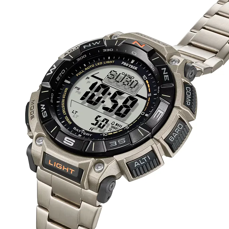 Casio Pro Trek PRG-340T-7 Solar Powered Titanium Band Men's Watch