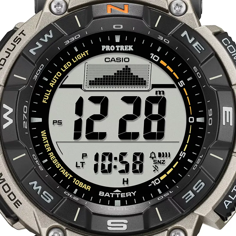 Casio Pro Trek PRG-340T-7 Solar Powered Titanium Band Men's Watch