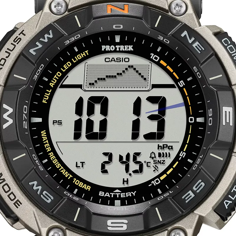 Casio Pro Trek PRG-340T-7 Solar Powered Titanium Band Men's Watch