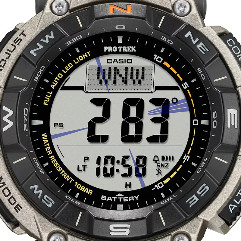 Casio Pro Trek PRG-340T-7 Solar Powered Titanium Band Men's Watch