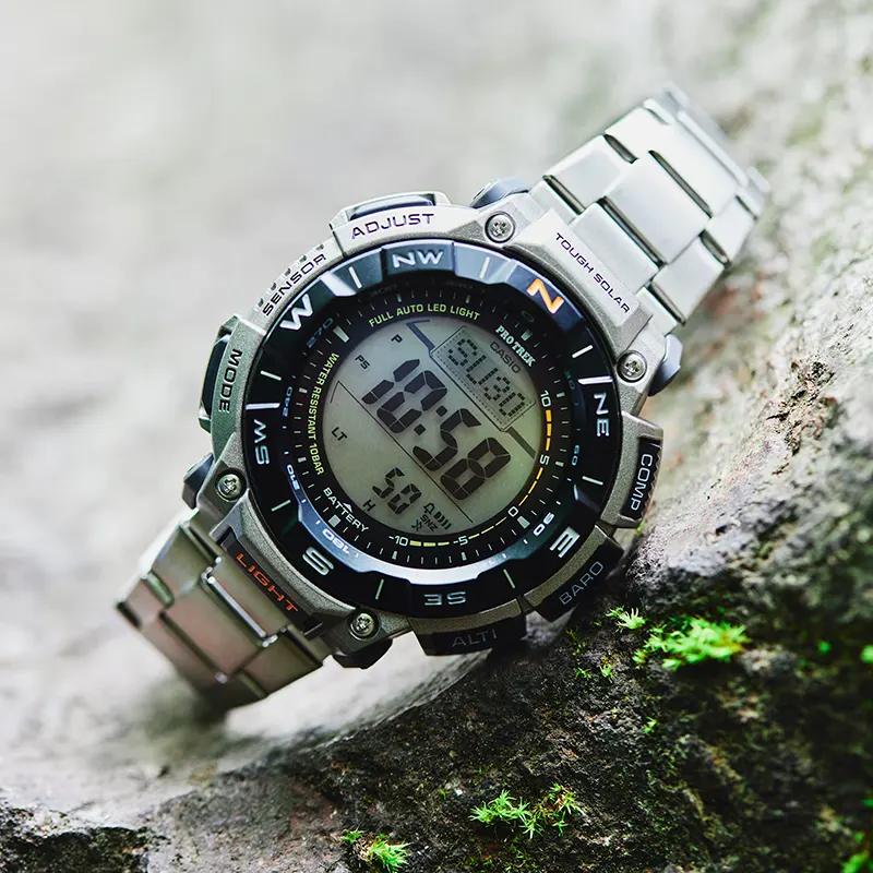 Casio Pro Trek PRG-340T-7 Solar Powered Titanium Band Men's Watch