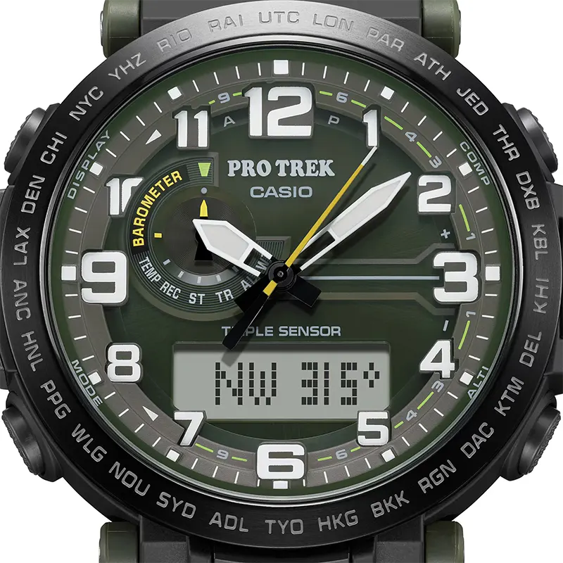 Casio Pro Trek PRG-601YB-3 Tough Solar Green Dial Men's Watch