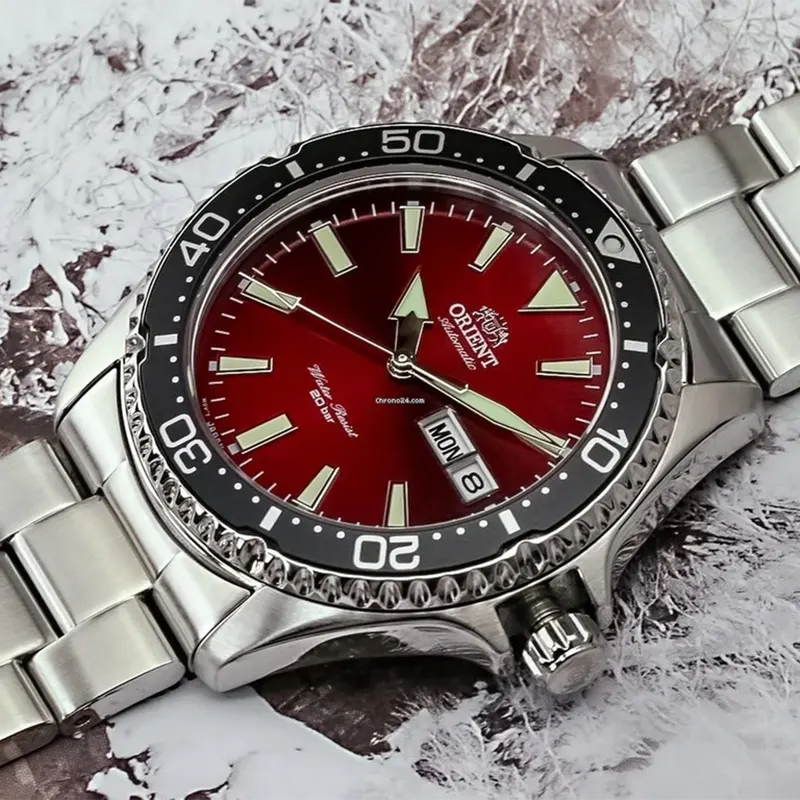 Kamasu Red Dial Orient Kamasu Hand Winding Orient Kamasu II Maroon