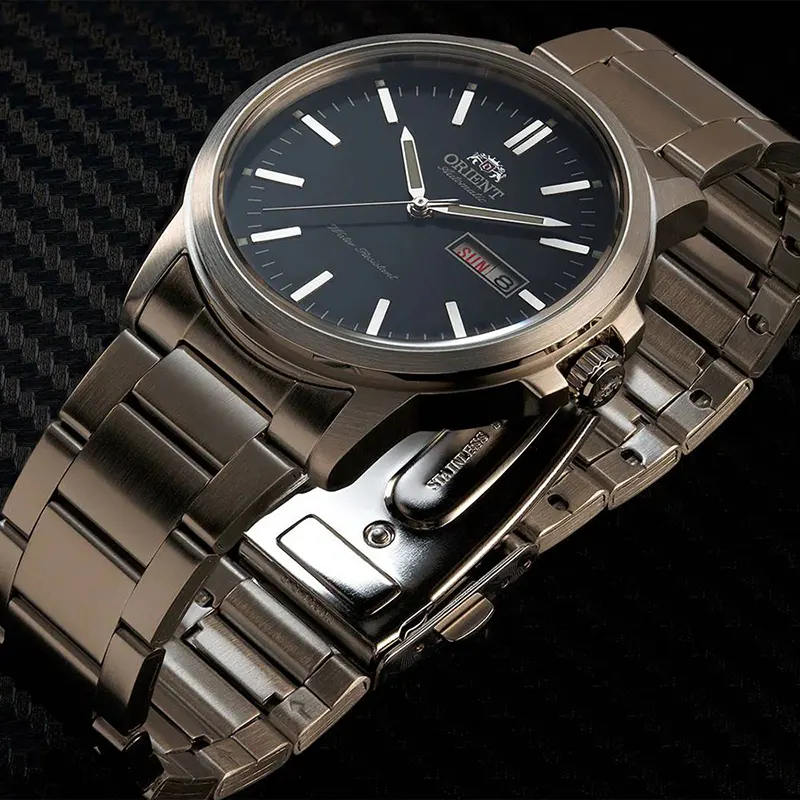 Orient Contemporary Day-Date Black Dial Automatic Men's Watch | RA-AA0C01B