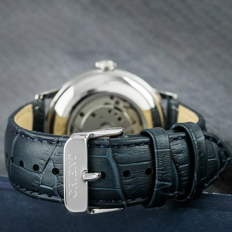 Orient Bambino Open Heart Blue Dial Men's Watch | RA-AG0005L