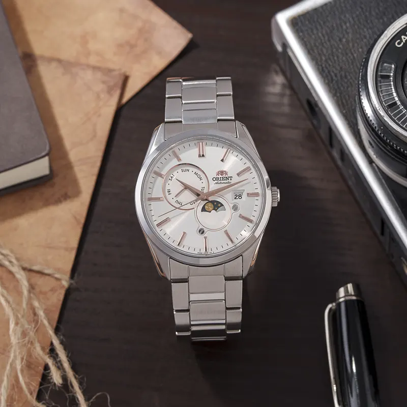 Orient Stretto Day & Night White Dial Automatic Men's Watch | RA-AK0306S