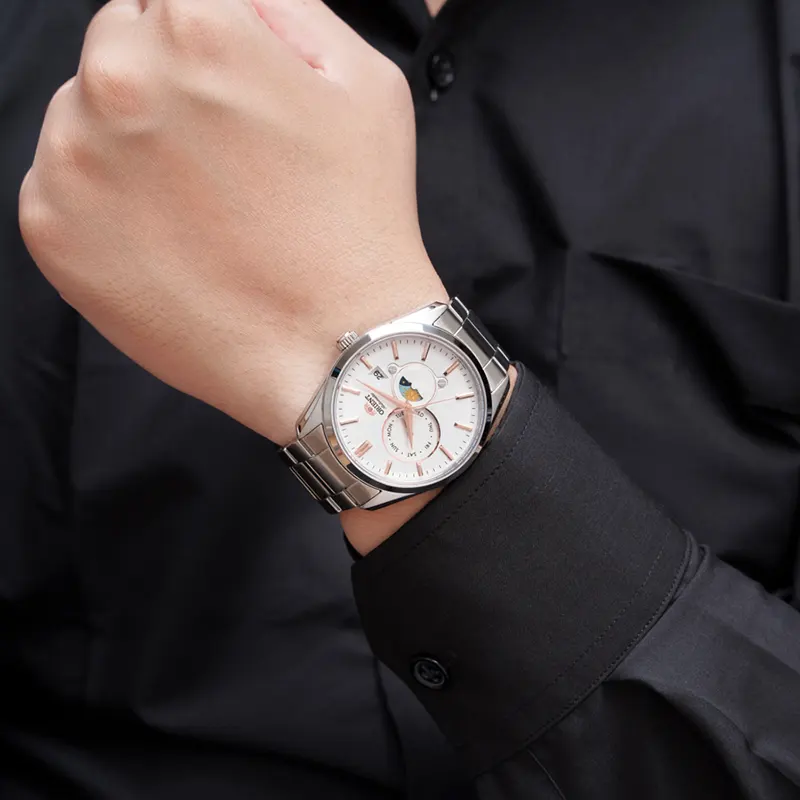 Orient Stretto Day & Night White Dial Automatic Men's Watch | RA-AK0306S