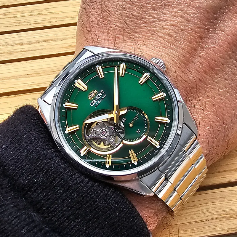 Orient Stretto Day & Night Green Dial Automatic Men's Watch | RA-AK0314E