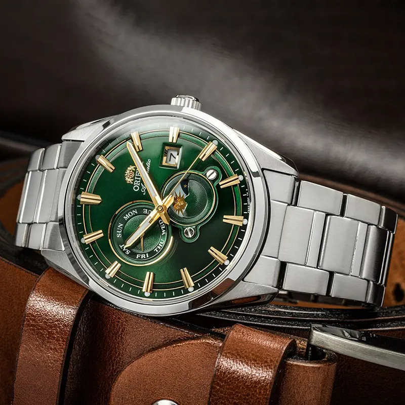 Orient Stretto Day & Night Green Dial Automatic Men's Watch | RA-AK0314E